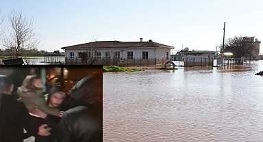 Hilvan’da selin ortasında mahsur kalan aileyi belediye ekipleri kurtardı