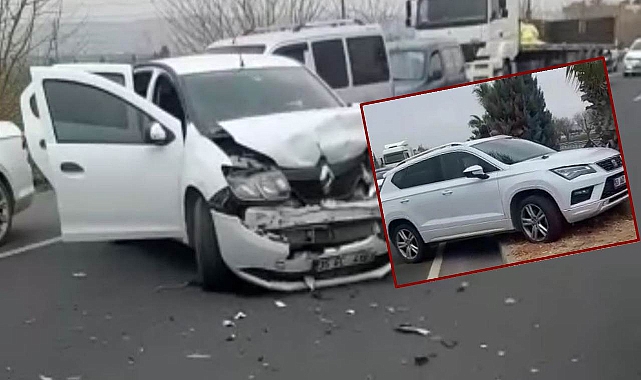 Mardin yolunda iki araç birbirine girdi