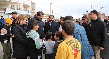 Vali Ayhan ve Başkan Canpolat, Karşıyaka'da incelemelerde bulundu