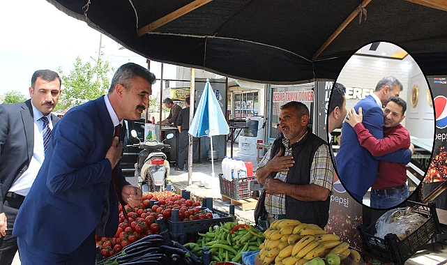 Aday Almas, Eyyübiye’de esnaf ve vatandaşlarla bir araya geldi