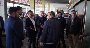 Emin Yetim, Hal Pazarını esnafının sorunlarını dinledi