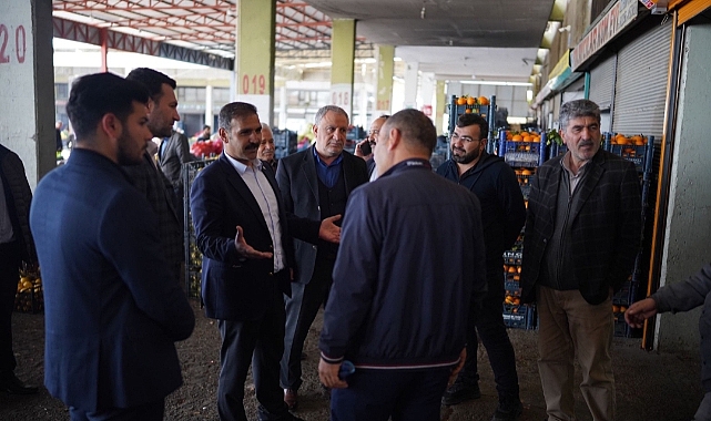 Emin Yetim, Hal Pazarını esnafının sorunlarını dinledi