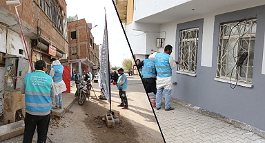 Eyyübiye’de sel basan tüm sokak ve evler boyanıyor