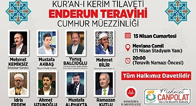 Haliliye’de enderun teravihi geleneği yaşatılacak