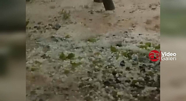 Hilvan'da dolu yağışı etkili oldu!