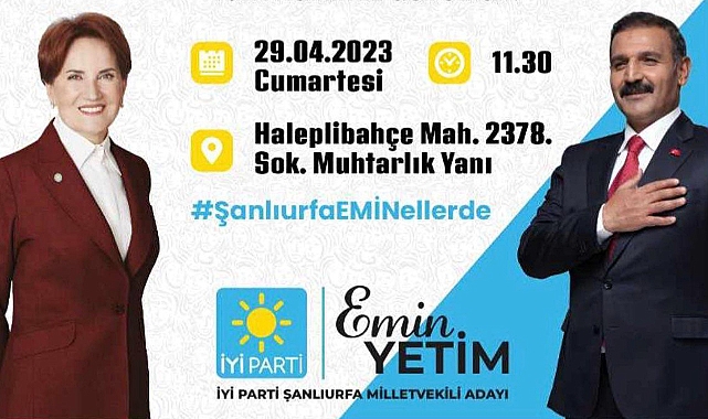 Meral Akşener, Şanlıurfa’ya geliyor