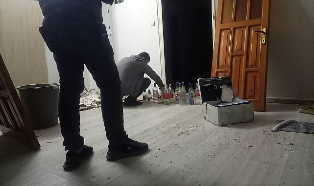 Şanlıurfa'da hırsızlar soydukları medresede alkol aldılar