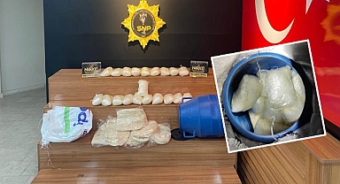 Şanlıurfa'da uyuşturucu operasyonu! Bidona gizlenmiş halde ele geçirildi