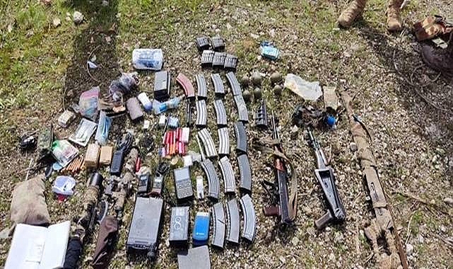 Terör örgütüne darbe! Silah ve mühimmat ele geçirildi