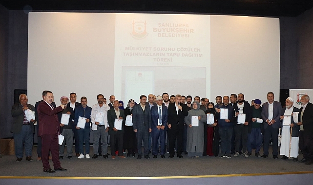 Urfa'da 40 yıllık tapu sorunu çözüme kavuştu