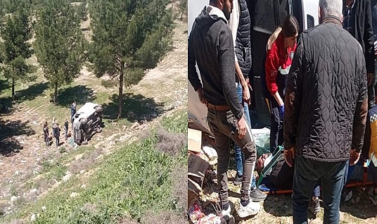 Urfa'da feci kaza! Araç şarampole yuvarlandı