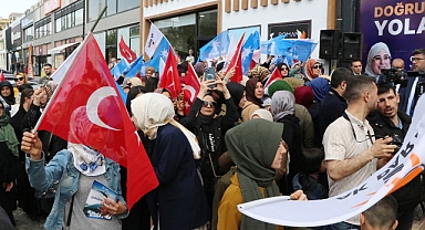 Yazmacı’nın seçim bürosu açılışı mitinge dönüştü
