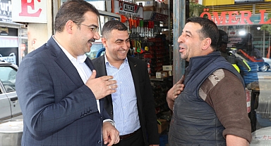 Başkan Canpolat, esnaf ve vatandaşlarla iç içe 
