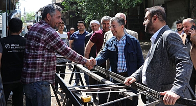 Cevheri, Haliliye esnafı ile bir araya geldi