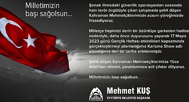 Eyyübiye Belediyesi programını erteledi