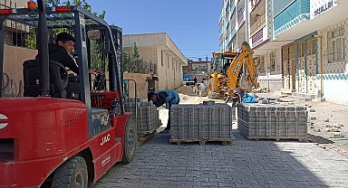Eyyübiye’de altı mahallede kilitli parke çalışması