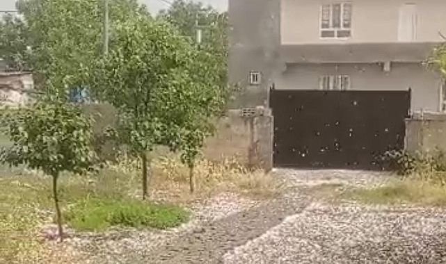 Hilvan'da dolu yağışı korkuttu!