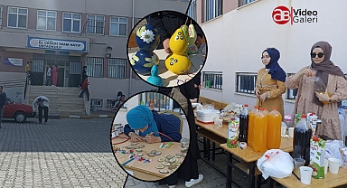 Hilvan'da öğrenciler depremzede çocuklar için kermes düzenledi