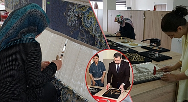 Karaköprü'de kadınlar el emeğiyle üretiyor