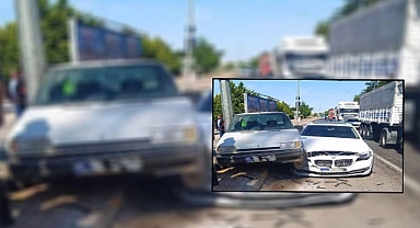 Urfa’da hızını alamayan otomobil lüks aracın üstüne çıktı! Yaralılar var