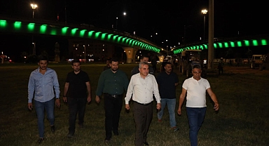 Başkan Beyazgül, Abide Kavşağındaki çalışmaları yerinde inceledi