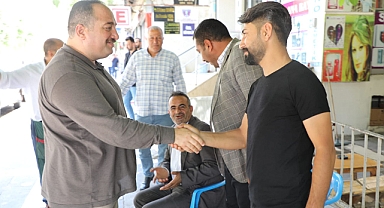 Başkan Ekinci, mesaiye esnafları ziyaret ederek başladı