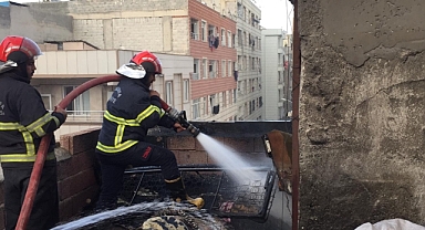 Haliliye ilçesinde mesken yangını! 