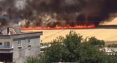 Hilvan'da büyük yangın! Alevler köye kadar geldi