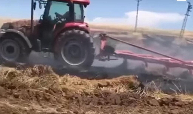 Hilvan'da ekili arazide çıkan yangın büyük zarara neden oldu