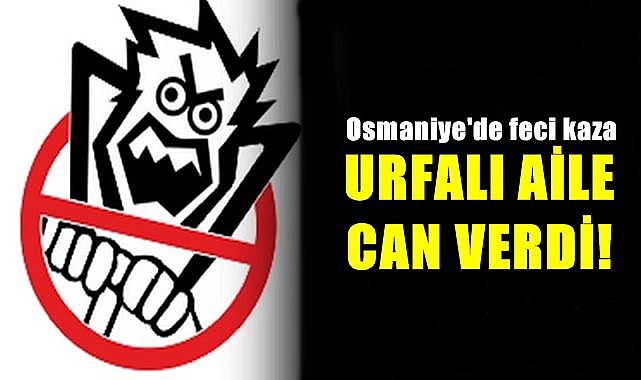 Osmaniye'de feci kaza! Urfalı 3 kişi can verdi