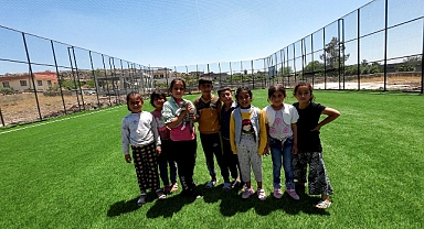 Otlukalan Mahallesinde çocuklar semt sahasına kavuştu