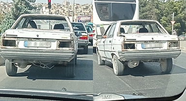Şanlıurfa’da hurda araç sürücüsü trafiği tehlikeye attı!