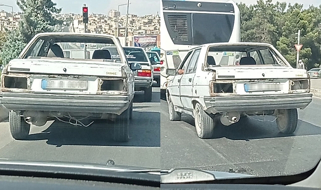 Şanlıurfa’da hurda araç sürücüsü trafiği tehlikeye attı!