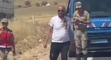 Siverek'te yolu kapatan şahsa meydan dayağı! Jandarma müdahale etti