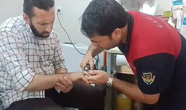 Urfa itfaiyesi bu sefer sıkışan yüzüğe müdahale etti