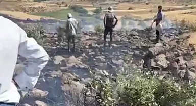 Urfa'nın ilçesinde büyük yangın! Köylü müdahale etti