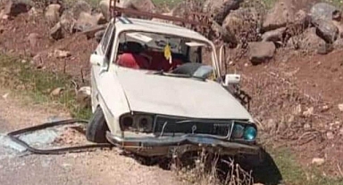 Viranşehir'de kontrolden çıkan araç şarampole girdi