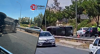 Urfa'da kontrolden çıkan araç takla attı! Yaralılar var