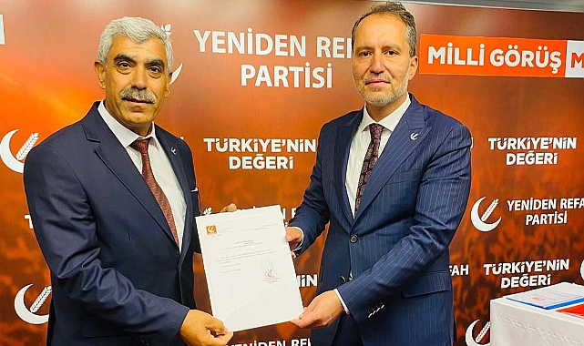 Yeniden Refah Partisi Şanlıurfa İl Başkanı Yetimoğlu mazbatayı aldı