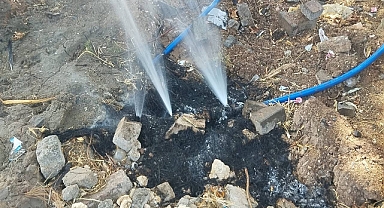 DSİ'nin harabeye çevirdiği parkta su boruları yakıldı!