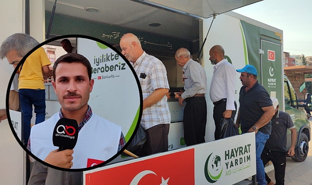 Hayrat İnsani Yardım Derneği Urfa'da aşure ikramında bulundu