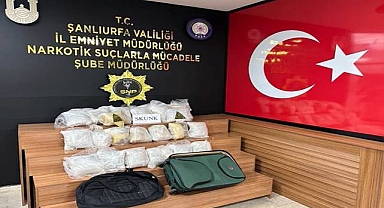 Urfa’da durdurulan araçta kilolarca uyuşturucu madde ele geçirildi