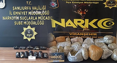 Urfa’da durdurulan araçta paketler halinde ele geçirildi