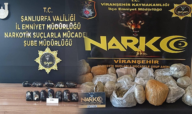 Urfa’da durdurulan araçta paketler halinde ele geçirildi