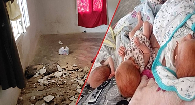 Urfa'da tavan çökmesi sonucu üçüz bebekler yaralandı! Aile yardım bekliyor