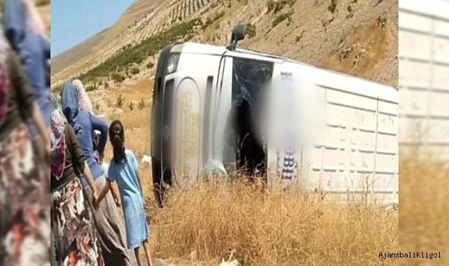 Urfa'da kontrolden çıkan minibüs devrildi! Yaralılar var