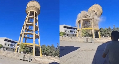 Viranşehir'in sembolü kontrollü bir şekilde yıkıldı