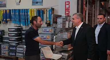 Başkan Beyazgül, esnaf ziyaretlerini sürdürüyor