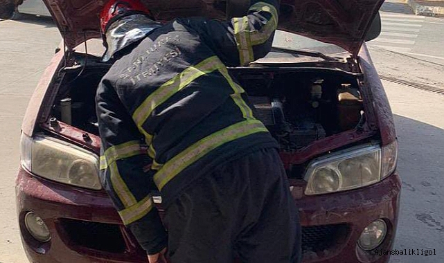 Haliliye'de araç yangını