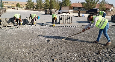 Haliliye’de kilitli beton parke çalışmaları sürüyor  